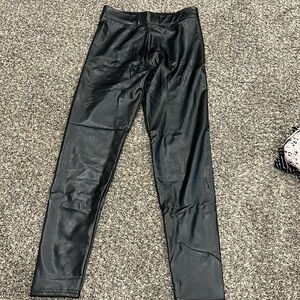 Black Leathered Leggings
